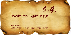 Osváth Gyöngyi névjegykártya